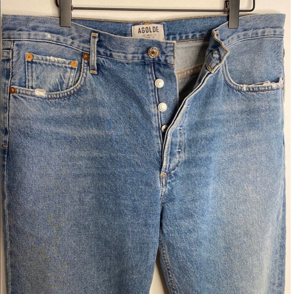 Agolde Jaime 32 feel good button fly high waist straight jean